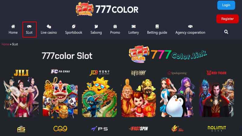 The Slots lobby at 777color is especially attractive to bettors